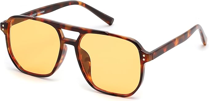 Lentes Aviador Tortuga Naranja